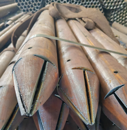 黄山出尖打孔加工无缝注浆钢花管注浆管厂家